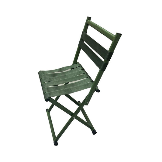Scaun Pliabil Camping, 2 in 1, Verde Kaki, cu Spatar