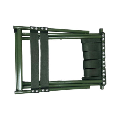 Scaun Pliabil Camping, 2 in 1, Verde Kaki, cu Spatar