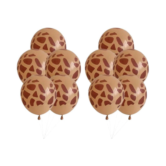 Baloane Latex Safari Girafa, 30 cm - Set 10 Buc.