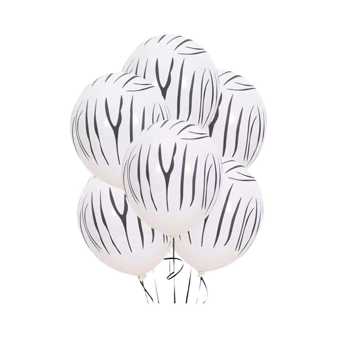 Baloane Latex Safari Zebra, 30 cm - Set 10 Buc.