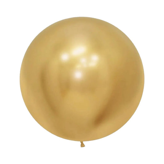 Set 10 buc Balon Latex Auriu Cromat, 45 cm, Cod 603