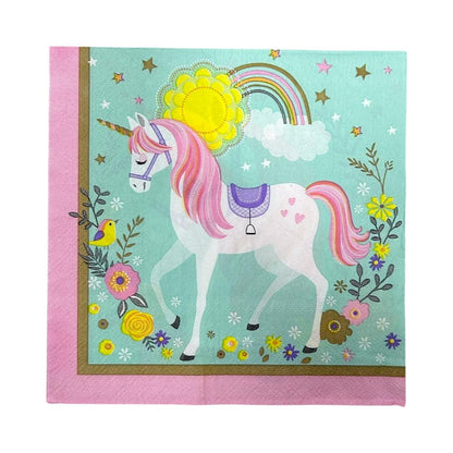 Set 16 Buc Servete Unicorn, Dimensiune 33*33 cm
