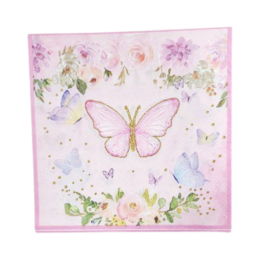 Set 20 buc Servețele Fluturi, 33*33 cm, 2 Straturi