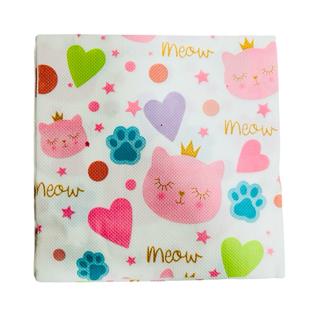 Set 20 Servetele cu Pisicute, dimensiune 33x33 cm