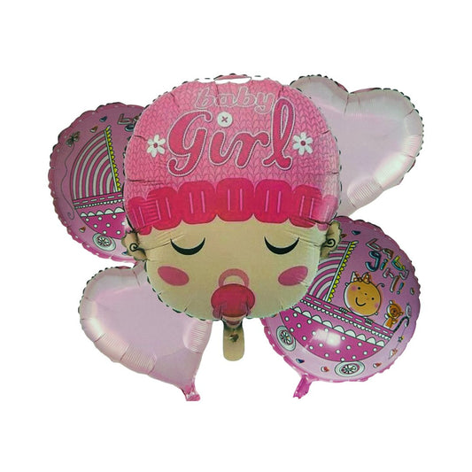 Set 5 Baloane Folie Baby Girl