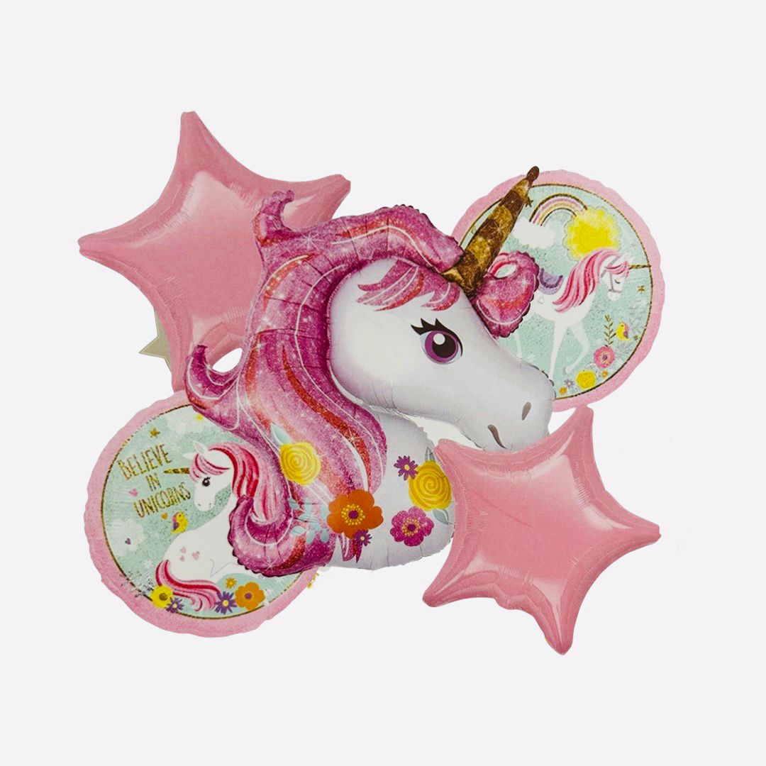 Set 5 Baloane Folie Unicorn