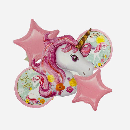 Set 5 Baloane Folie Unicorn