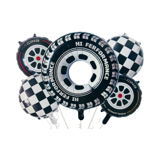 Set 5 Baloane Folie Racing Roata de Masina