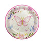 Set 8 Farfurii Carton cu Fluturi, Diametru 18 cm