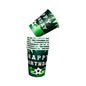 Set 8 Pahare din Carton cu Fotbal "Happy Birthday", 235 ml