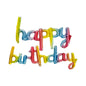 Set Balon Folie Litere "Happy Birthday" Curcubeu