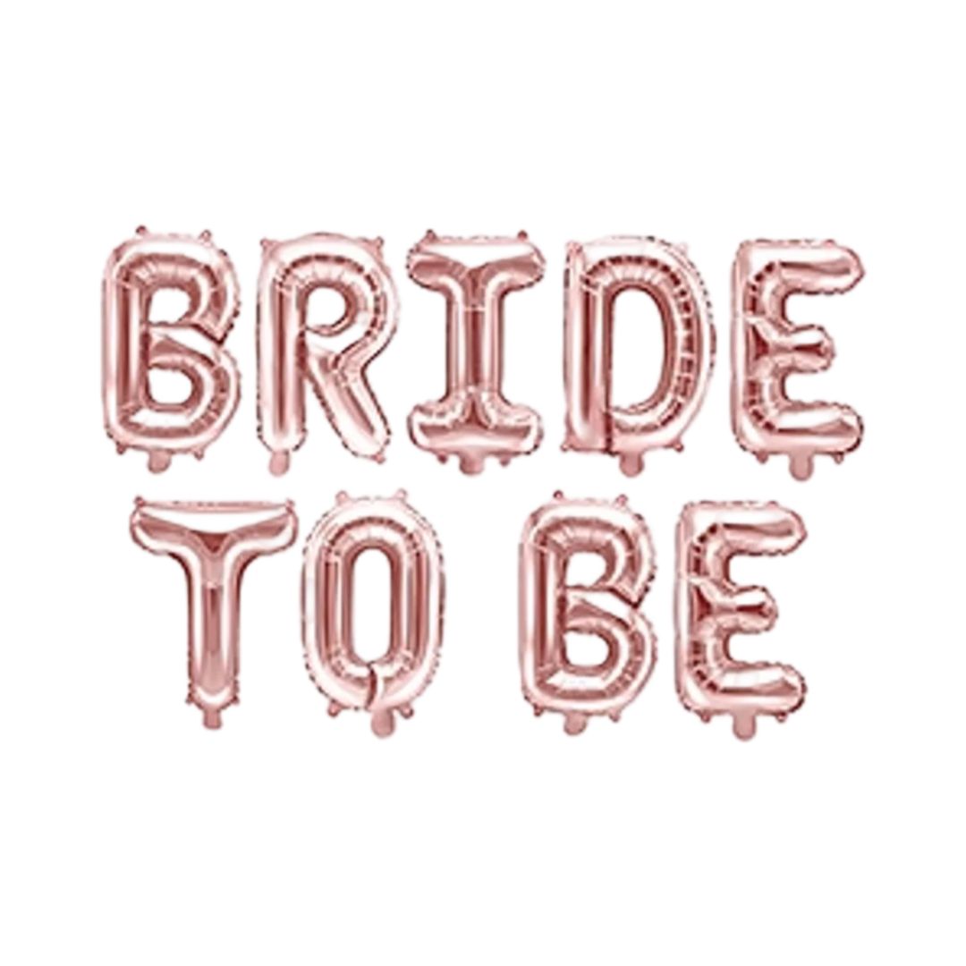 Balon Folie, Set Litere "Bride to be", Rose Gold - 40 cm