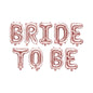 Balon Folie, Set Litere "Bride to be", Rose Gold - 40 cm
