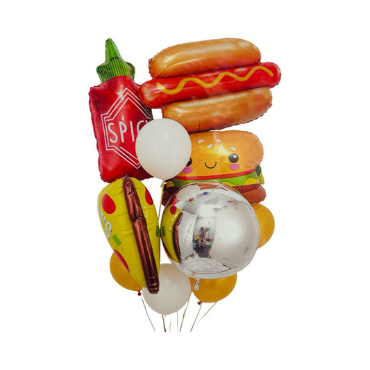 Set Baloane Folie si Latex, Fast Food, 11 Buc.