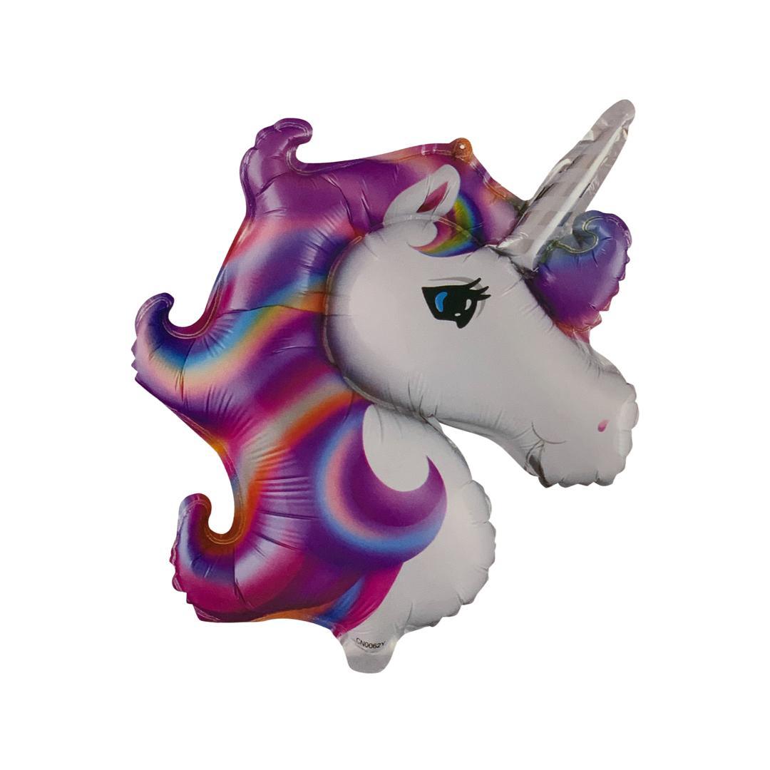 Balon Folie Figurina Unicorn Mare, Mov - 96/117 cm - nuria.store.ro