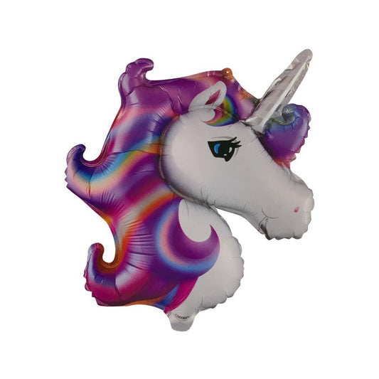 Balon Folie Figurina Unicorn Mare, Mov - 96/117 cm - nuria.store.ro
