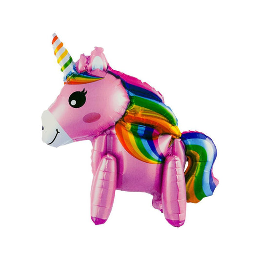 Balon Folie Figurina Unicorn Mare, Roz - 66/72 cm - nuria.store.ro