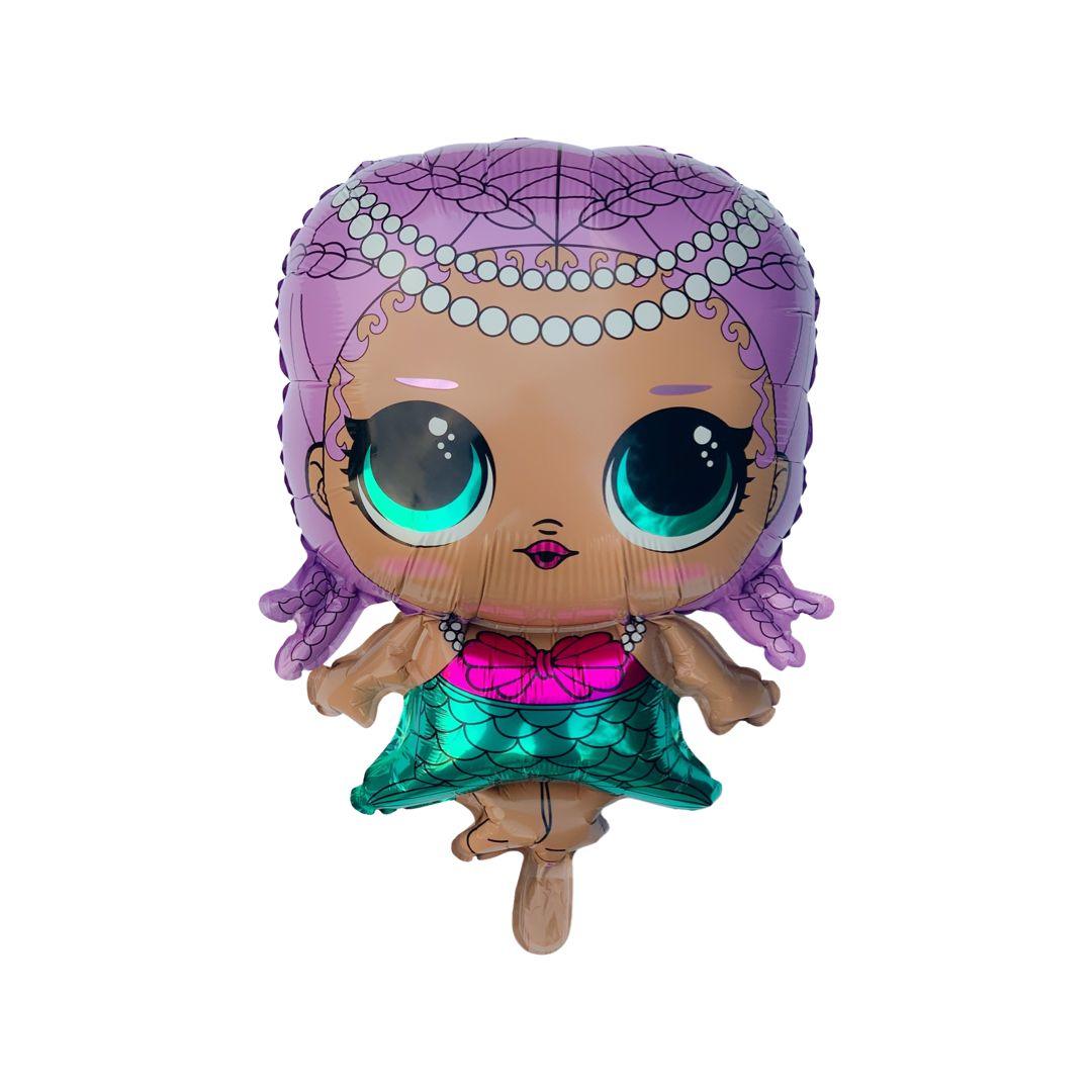 Balon Folie figurina LOL, Mov, 50 x 70 cm - nuria.store.ro