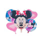 Balon Folie Minnie cu Fundita - Set 5 Buc. - nuria.store.ro