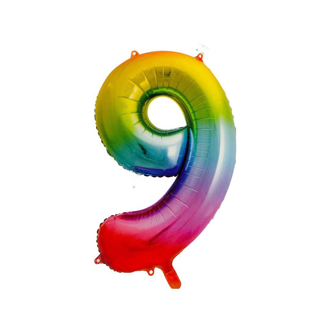 Baloane Folie Degrade Cifra 9 - 100cm - nuria.store.ro