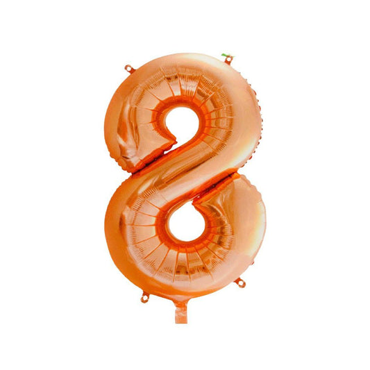 Baloane Folie Piersica Cifra 8 - 100cm - nuria.store.ro