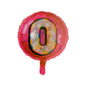 Balon Folie Rotund Imprimat, Roz, Cifra 0 - 45cm - nuria.store.ro