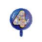 Balon Folie Rotund Imprimat, Albastru, Cifra 4 - 45cm - nuria.store.ro