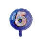Balon Folie Rotund Imprimat, Albastru, Cifra 5 - 45cm - nuria.store.ro