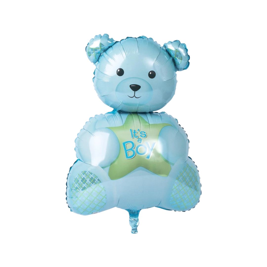 Balon Folie, figurina Ursulet cu Text "It's a Boy", Albastru - 70/48 cm - nuria.store.ro