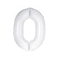 Baloane Folie Alb Cifra 0 - 100 cm (40 inch) - nuria.store.ro