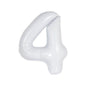 Baloane Folie Alb Cifra 4 - 100 cm (40 inch) - nuria.store.ro