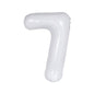 Baloane Folie Alb Cifra 7 - 100 cm (40 inch) - nuria.store.ro