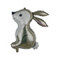Balon Folie Figurina Iepuras, Gri cu Alb, 67*80 cm - nuria.store.ro