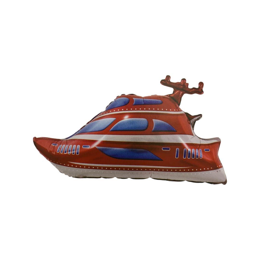 Balon Folie Figurina Yacht (Vapor) Rosu, 98 x 70 cm - nuria.store.ro