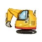 Balon Folie Masina de Constructii, Excavator - 75/63 cm - nuria.store.ro