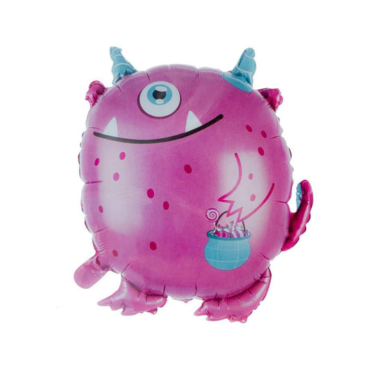Balon Folie Figurina Monstrulet, Roz, 52.5 x 59 cm - nuria.store.ro