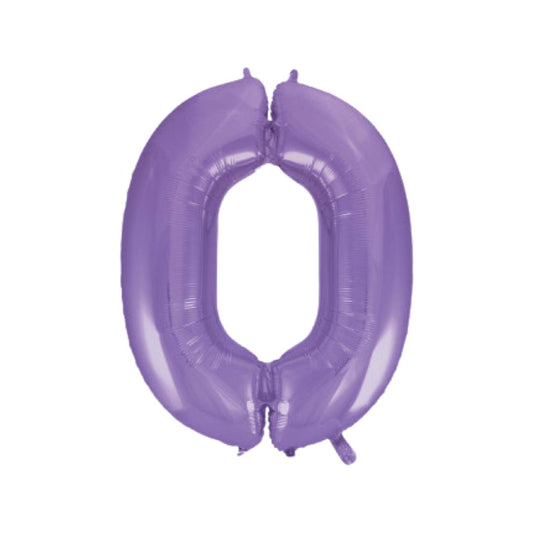 Baloane Folie Lila Cifra 0 - 100 cm (40 inch)