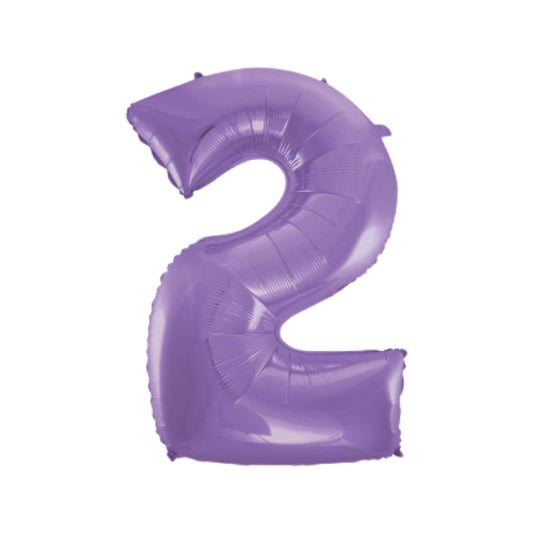 Baloane Folie Lila Cifra 2 - 100 cm (40 inch)
