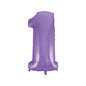 Baloane Folie Lila Cifra 1 - 100 cm (40 inch)