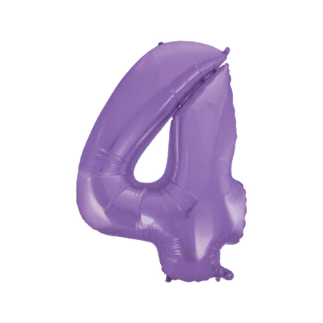 Baloane Folie Lila Cifra 4 - 100 cm (40 inch)