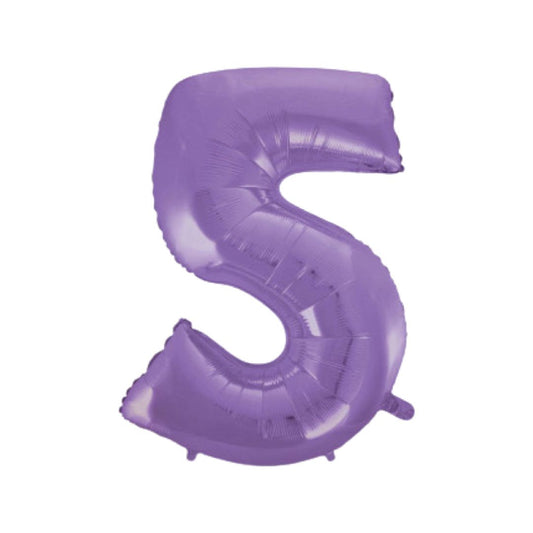 Baloane Folie Lila Cifra 5 - 100 cm (40 inch)