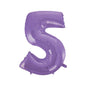 Baloane Folie Lila Cifra 5 - 100 cm (40 inch)