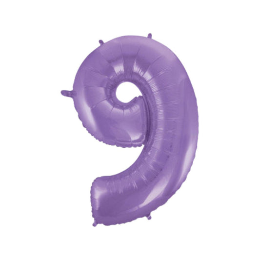 Baloane Folie Lila Cifra 9 - 100 cm (40 inch)
