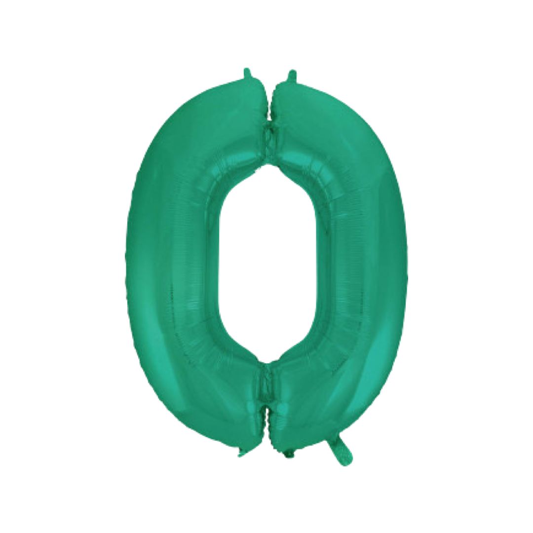 Baloane Folie Aquamarin Cifra 0 - 100 cm (40 inch)