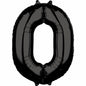 Baloane Folie Negru Cifra 0 - 100cm - nuria.store.ro