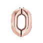 Baloane Folie Rose Gold Cifra 0 - 100cm - nuria.store.ro