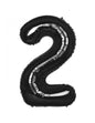 Baloane Folie Negru Cifra 2 - 100cm - nuria.store.ro