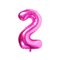 Baloane Folie Roz Cifra 2 - 100cm - nuria.store.ro