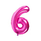 Baloane Folie Roz Cifra 6 - 100cm - nuria.store.ro