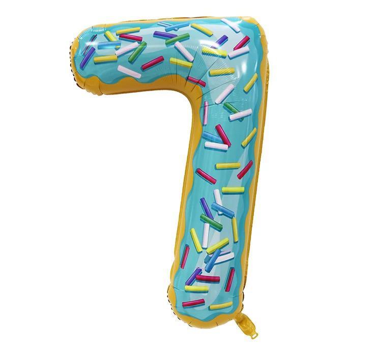 Baloane Folie Donuts Cifra 7 - 100cm - nuria.store.ro